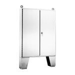 nVent HOFFMAN A604812SSLP A12S 2-Door Enclosure With Floor Stand, 60.06 in L x 48.06 in W x 12.06 in D, NEMA 12, 304 Stainless Steel