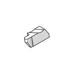 Kennametal® Top Notch™ 1818860 Deep Flat Top Grooving Insert, NRD Insert, 3 Insert, Right Hand Cutting Direction, 0.062 in Cutting Width, Manufacturer's Grade: KC5010, PVD-AlTiN Coated, Material Grade: C3/C4