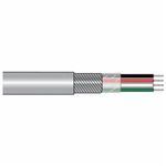 Alpha Wire 2256/4 SL001 Spiral Shielded Multi-Conductor Cable, 300 VAC, (4) 20 AWG Stranded Tinned Copper Conductor, 1000 ft L