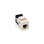 QuickPort® 41106-RT6 6-Conductor 6-Position Snap-In Connector, USOC/Voice Module, Flush Mounting, 1 Ports, Plastic