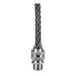 Wiring Device-Kellems 074011249 Form 3 Standard Straight Deluxe Cord Grip With Stainless Steel Mesh, 3/4 in Trade, 1 Conductor, Cable Openings: 3/4 to 7/8 in, Aluminum