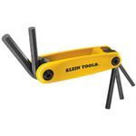 Klein® Grip-It® 70570 Hex Key Set, Measurement System: Imperial, 5 Piece, 3/16 to 3/8 in Hex, Holder Handle, Steel Alloy