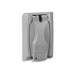 Red Dot® DCCU Universal Flip-Lid Weatherproof Receptacle Cover, Die Cast Zinc