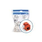eXtreme® QuickPort® QuickPack® 61110-BO6 UTP Connector, Cat 6+ Module, Panel Mounting, 1 Ports, Plastic, Orange