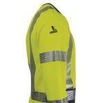 VIZABLE® FR TEEY2LSHC301-XL Hybrid Long Sleeve T-Shirt, XL, Hi-Viz Fluorescent Yellow, Dual Hazard Knit