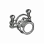 Bridgeport® 650-DC2 Strap Conduit Connector, 3/8 in Trade, For Use With Non-Metallic Cable, Die Cast Zinc, Ball Burnished/Mirror Smooth