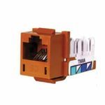 PREMISE WIRING NEXTSPEED® HXJ6OR25 8-Position Standard Universal Jack, Cat 6 Keystone Module, 1 Ports, Thermoplastic