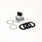 Rockwell Automation 800T-H2 Non-Illuminated Selector Switch Operator, 30.5 mm, Standard Knob Operator, 2 Positions, White