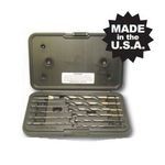 Norseman™ 34811 QR12-AG Magnum Quick-Release Super Premium Mechanic Length Drill Set, System of Measurement: Imperial System of Measurement, 1/16 in Minimum Drill Bit Size, 1/2 in Maximum Drill Bit Size, 135 deg Drill Point Angle, 12 Piece, HSS
