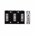 Bussmann 16021-3 Power Distribution Block, 600 VAC/VDC, 175 A, 3 Pole, 14 to 2/0 AWG, 8 to 2/0 AWG Wire, Thermoplastic