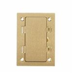 PREMISE WIRING S3826 Rectangular Style Line Opening Floor Box Cover, 4.35 in L x 3.1 in W, For Use With Flush Floor Box, Brass