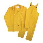 Boss® 3PR0501YG Rain Bib Overall, 3XL, Yellow, Polyester/PVC