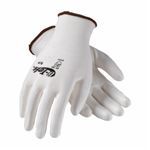 PIP® GP™ 33-125/XXL 33-125 General Purpose Gloves, Coated, Seamless Knit Style, 2XL, Polyurethane Palm, Nylon, White, Continuous Knit Wrist Cuff, Polyurethane Coating, Resists: Abrasion, Cut, Puncture and Tear, Nylon Lining