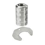 Hoffman SYSPEND™ SSCSS VM9 Swivel Coupling, 3.46 in Dia x 6.07 in L, For Use With SYSPEND™ HMI Sanitary Enclosure, 304 Stainless Steel