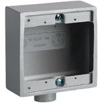 Killark® 2FS-2 Type FS Shallow Device Box With Internal Ground Screw, Aluminum, 32 cu-in Capacity, 2 Gangs, 2 Outlets, 4-5/8 in H x 4-11/16 in W x 2 in D Dimensions