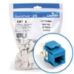 eXtreme® QuickPort® QuickPack® 61110-BL6 UTP Connector, Cat 6+ Module, Panel Mounting, 1 Ports, Plastic, Blue