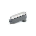 Bridgeport® LB-42CG Type LB Conduit Body With Cover, Gasket, 3/4 in Hub, 7.2 cu-in Capacity, Aluminum, Enamel Coated
