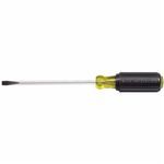 Klein® 605-8 Heavy Duty Screwdriver, Cabinet/Slotted Point, 12-11/32 in OAL, Plastic Handle, Nickel Chrome Plated