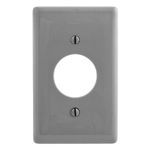 PREMISE WIRING NP7GY Standard Wallplate, 1 Gang, 4.63 in H x 2.88 in W, Nylon, Gray