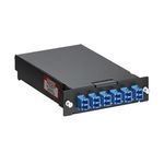 Leviton® SPLCS-12L SDX 12-Fiber Singlemode Pigtail Fusion Splice Module, 12 Ports, 14 ga Anodized Aluminum