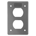 Hubbell® Valox® HBLP8FS Weatherproof Cover Plate, 4.56 in L x 2.84 in W, Thermoplastic