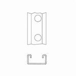 Kindorf® B-907-10 B Series Punched Metal Channel, 9/16 in Slot, 1-1/2 in Slot Spacing, 14 ga Thickness, 10 ft L