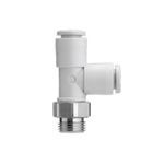 SMC® KQ2Y10-G03A Tube Tee, 10 mm x G3/8 Nominal, Male Threaded x Push-In x Push-In, Brass