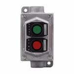 Crouse-Hinds FlexStation™ EDSC215 Feed-Through Pushbutton Switch Control Station, 600 VAC, 1NO-1NC Contact Configuration, 1 Operator, NEMA 3/7BCD/9EFG