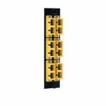 PREMISE WIRING OPTICHANNEL™ FSPSCDM6B Loaded Adapter Panel With (6) Adapters, SC Duplex End A, SC Duplex End B, (12) Multi-Mode Fiber, Phosphorous Bronze Connector