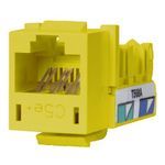PREMISE WIRING SPEEDGAIN® XCELERATOR™ HXJ5EY Standard Universal Modular Jack, Cat 5e Module, Keystone Mounting, 1 Ports