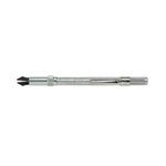 Klein® K14 Screw Holding Screwdriver With Pocket Clip, Phillips® Point, #1, #3 Point, Steel Shank, 5 in OAL, Steel Handle, Polished Chrome, Specifications Met: ASME Specified, Insulated: No, No ESD-Safe
