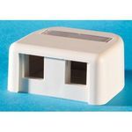 Ortronics® TechChoice® KSSMB2-88 Mount Box With Label Field, Keystone, For Use With Installation in Air Handling Spaces and Wiremold Eclipse Raceway, Surface Mount, ABS