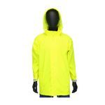 PIP® 4540J/XL Breathable Stretch Rain Jacket, XL, Hi-Viz Yellow, Polyurethane, ANSI Class 3, Adjustable Drawstring/Attached Hood