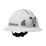 JSP® 280-EV6161MCR2-40 280-EV6161MCR2 Full Brim Hard Hat, HDPE, 6-Point Polyester Suspension, ANSI Electrical Class Rating: Class C, ANSI Impact Rating: Type I, Wheel Ratchet Adjustment