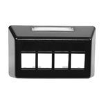 PREMISE WIRING iSTATION™ FP4BBK Furniture Plate, 1 Gang, Molded ABS, Black