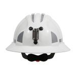 JSP® 280-EV6161MCR2-10 Evolution® 6161MCR2 Deluxe Full Brim Non-Vented Mining Hard Hat With CR2 Reflective Kit, HDPE Shell/Non-Corrosive Steel Lamp Bracket, 6-Point Polyester Strap Suspension, ANSI Electrical Class Rating: E, Wheel Ratchet Adjustment