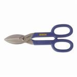 Irwin® 22010 010 Tinner Snip, 2 in Length of Cut, Straight/Wide Curve Snip, Steel Blade, Vinyl Handle, ProTouch™ Grip