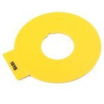 Rockwell Automation 800F Legend Plate, 60mm Round, Universal: Blank (No Legend), Yellow with Black Legend Text, 22.5mm Opening