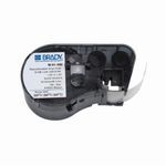 Brady® M-91-498 M Series Repositional Cartridge Label, 1-1/2 in L x 1 in W, B-498 Vinyl Cloth, Black on White