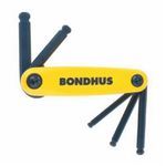 Bondhus® 12894 GorillaGrip® Key Set, Measurement System: Imperial, 5 Piece, 3/16 to 3/8 in Hex, Fold-Up Handle