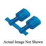 Panduit® Pan-Term® DNF14-250FIMB-K DNF-FIMB Nylon Fully Insulated Vibration-Resistant Male Tab Disconnect, 16 to 14 AWG Conductor, 0.25 x 0.032 in Tab, Butted Seam/Standard Barrel, Brass, Blue