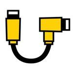 Turck Picofast® PKW 3M-2-PSG 3 Double End Threaded Cordset, M8x1 Connector, Right Angle Female x Straight Male Connector, 2 m Cable Length, 3 Pole