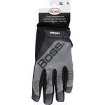 Boss® 120-MG1220T/XXL 120-MG1220T High Performance Gloves, 2XL, Synthetic Leather Palm, Grey, Slip-On Cuff, Silicone Coating, Spandex® Lining