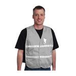 PIP® 300-2515/4X-5X 300-2500 Non-ANSI Incident Command Vest, 4XL/5XL, Gray, 35% Cotton/65% Polyester, Hook and Loop Closure, 4 Pockets
