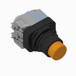 Allen-Bradley 800HC-PRB26A 800H PB, 30mm Momentary Push Button, Transformer, 240V AC 50/60 Hz, Incandescent, Amber, Extended Head, Xfmr Type, Extended Head without Guard, Finger Guards on Terminals, Std, 1 NO 1 NC Std Contacts, Device with Pkg