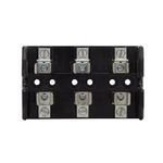 Bussmann T60060-3CR Open Fuse Block With Reinforced Spring, 600 VAC/VDC, 31 to 60 A, Class T, 2 AWG Wire, 3 Poles