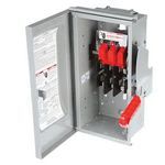 Siemens HFC266R Type VBII Enclosed Fusible Heavy Duty Safety Switch, 600 VAC, 600 A, 50 hp, DPST Contact Form, 2 Pole