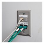 Brady® BBP® 33 B33-9-427 Rectangular Self-Laminating Wire and Cable Label, 1 in W, Clear/White Legend/Background, B-427 Vinyl