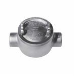 Crouse-Hinds Condulet® GUAC36 Type E Dust-Ignitionproof Explosionproof Raintight Conduit Outlet Box With Cover, 1 in, 3 in Cover Opening, 15.5 cu-in Capacity, Electro-Galvanized/Aluminum Acrylic Painted
