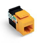 GigaMax® QuickPort® 5G108-RY5 8-Conductor 8-Position UTP Connector, Cat 5e Module, Panel Mounting, 1 Ports, Plastic